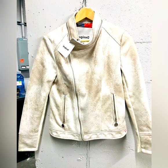 Desigual Jackets & Blazers - Desigual Neutral Biker Jacket sample NWT